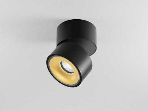 12 x Gio 1.0 Neigungsdesign Spot Schwarz/Gold